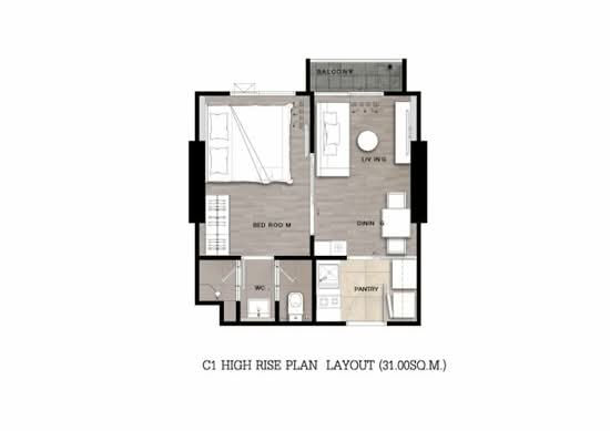 Niche Mono Ramkhamhaeng - นิช โมโน รามคำแหง - Floor Plan