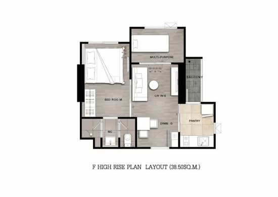 Niche Mono Ramkhamhaeng - นิช โมโน รามคำแหง - Floor Plan