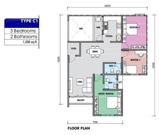 Residensi Falim (PR1MA Falim) - Floor Plan - iProperty.com.my