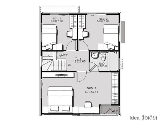 Pruklada Prachauthit 90 : บ้านพฤกษ์ลดา ประชาอุทิศ 90 - Floor Plan