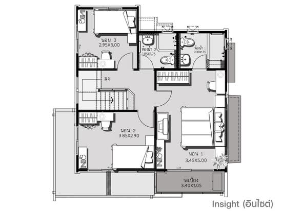 Pruklada Prachauthit 90 : บ้านพฤกษ์ลดา ประชาอุทิศ 90 - Floor Plan