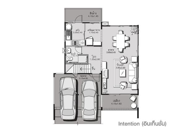 Pruklada Prachauthit 90 : บ้านพฤกษ์ลดา ประชาอุทิศ 90 - Floor Plan