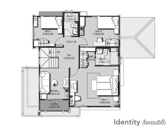 Pruklada Prachauthit 90 : บ้านพฤกษ์ลดา ประชาอุทิศ 90 - Floor Plan