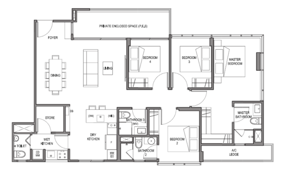 La Mariposa - Floor Plan