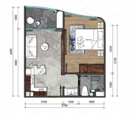 Albar Peninsula : อัลบาร์ เพนนินซูลา - Floor Plan