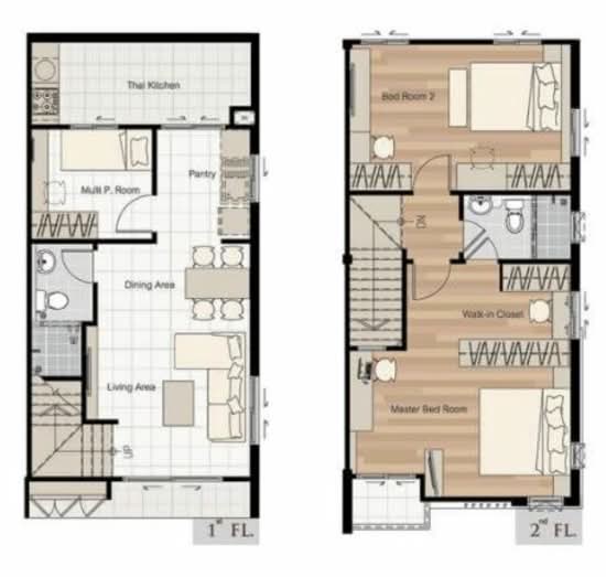 Premium Time Home Wongwaen-Onnut : พรีเมี่ยม ไทม์โฮม วงแหวน-อ่อนนุช - Floor Plan