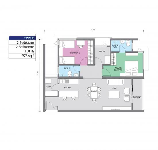 Residensi Pr1ma @ Borneo Cove - Floor Plan - iProperty.com.my
