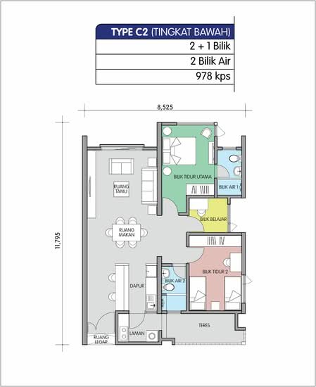 Residensi Pr1ma @ Borneo Cove - Floor Plan - iProperty.com.my