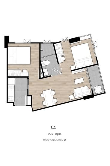 The Origin Ladprao 15 : ดิ ออริจิ้น ลาดพร้าว 15 - Floor Plan