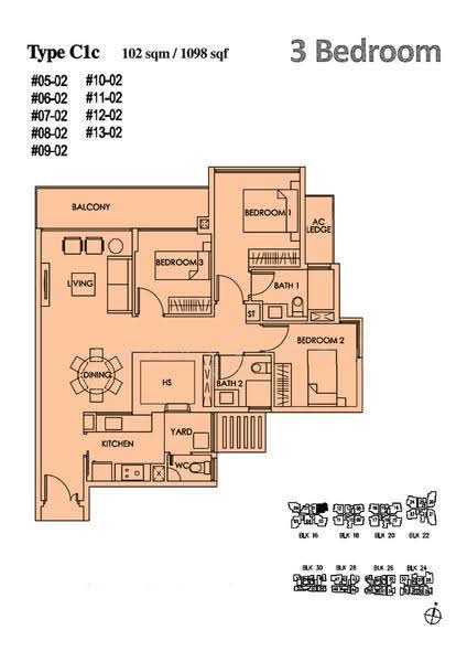 Bedok Residences, 16 Bedok North Drive, Bedok / Upper East Coast, 3 Bedrooms, 1,098 sqft, Condominium For Sale, by William Wong (黃杰胜), 500240723 - 2D - PropertyGuru.com.sg