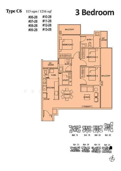 Bedok Residences, 24 Bedok North Drive, Bedok / Upper East Coast, 3 Bedrooms, 1,109 sqft, Condominium For Rent, by Dan Soon, 19209705 - 2D - PropertyGuru.com.sg