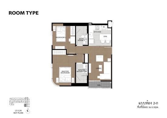 The Tree Pattanakarn-Ekkamai : เดอะ ทรี พัฒนาการ-เอกมัย - Floor Plan