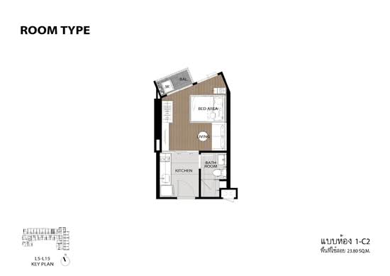 The Tree Pattanakarn-Ekkamai : เดอะ ทรี พัฒนาการ-เอกมัย - Floor Plan