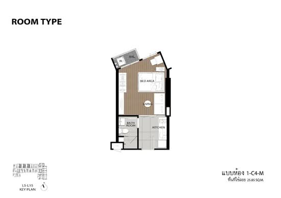 The Tree Pattanakarn-Ekkamai : เดอะ ทรี พัฒนาการ-เอกมัย - Floor Plan