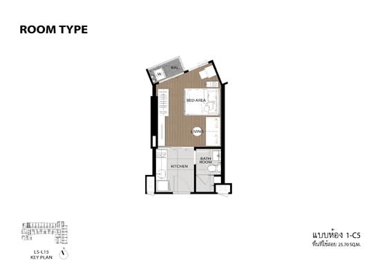 The Tree Pattanakarn-Ekkamai : เดอะ ทรี พัฒนาการ-เอกมัย - Floor Plan