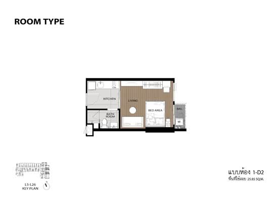 The Tree Pattanakarn-Ekkamai : เดอะ ทรี พัฒนาการ-เอกมัย - Floor Plan