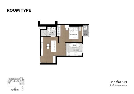 The Tree Pattanakarn-Ekkamai : เดอะ ทรี พัฒนาการ-เอกมัย - Floor Plan