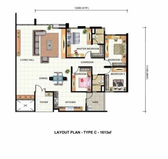 Orange 3 (Oren 3) - Floor Plan - iProperty.com.my