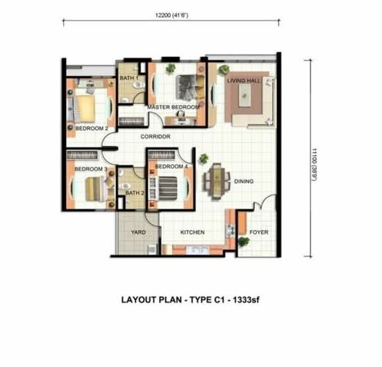 Orange 3 (Oren 3) - Floor Plan - iProperty.com.my
