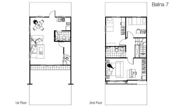 Pruksa Ville 57 Pattanakarn : พฤกษาวิลล์ 57 พัฒนาการ - Floor Plan