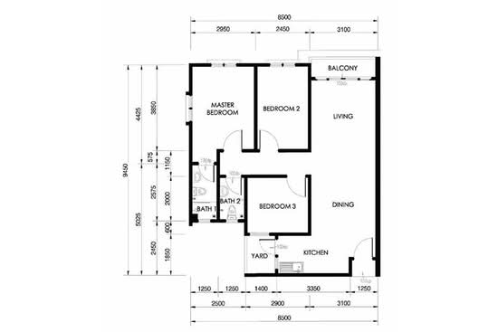 Apartment Bestari - Floor Plan - iProperty.com.my