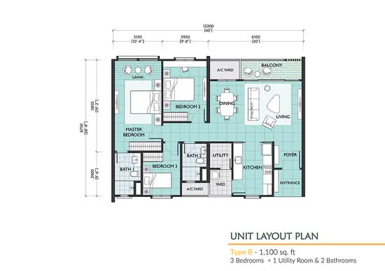 The Amarene - Floor Plan - iProperty.com.my