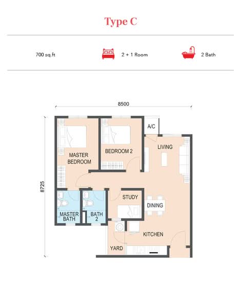 Tangerine Suites - Floor Plan - iProperty.com.my