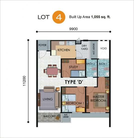 Utama South Condominium - Floor Plan - iProperty.com.my