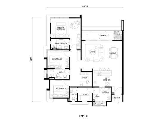 The Alcove @ The Glades - Floor Plan - iProperty.com.my