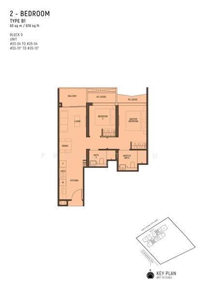 Blossoms By The Park, 9 Slim Barracks Rise, Buona Vista / West Coast / Clementi New Town, 2 Bedrooms, 678 sqft, Condominium For Sale, by Regis Johnson Soh, 500300704 - 2D - PropertyGuru.com.sg