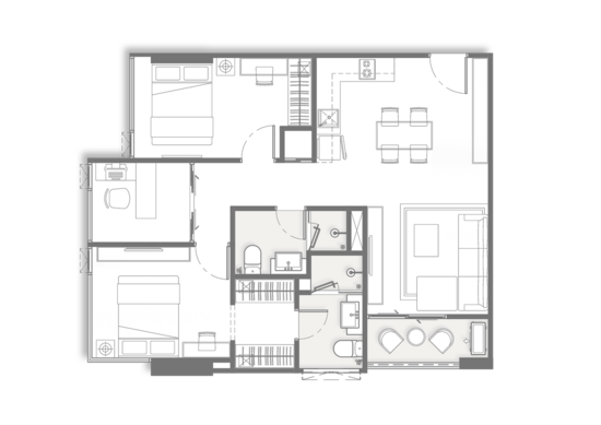 Mayfair Place Victory Monument : เมย์แฟร์ เพลส อนุสาวรีย์ชัยฯ - Floor Plan