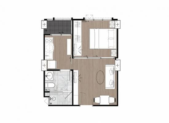 Newera Condo Ekamai-Ramintra : นีเวร่า คอนโด เอกมัย–รามอินทรา - Floor Plan