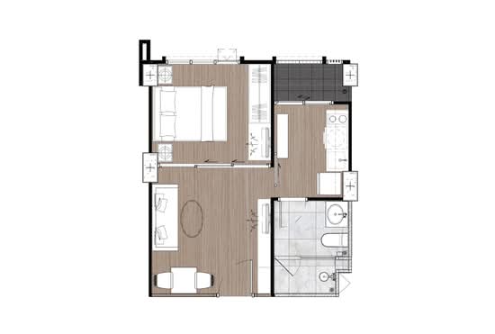 Newera Condo Ekamai-Ramintra : นีเวร่า คอนโด เอกมัย–รามอินทรา - Floor Plan