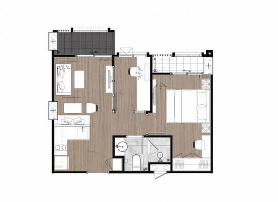 Newera Condo Ekamai-Ramintra : นีเวร่า คอนโด เอกมัย–รามอินทรา - Floor Plan