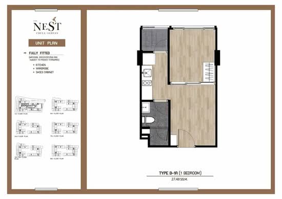 The Nest Chula-Samyan : เดอะ เนสท์ จุฬา-สามย่าน - Floor Plan