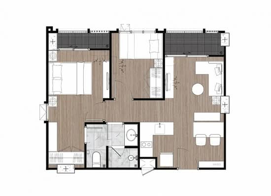 Newera Condo Ekamai-Ramintra : นีเวร่า คอนโด เอกมัย–รามอินทรา - Floor Plan