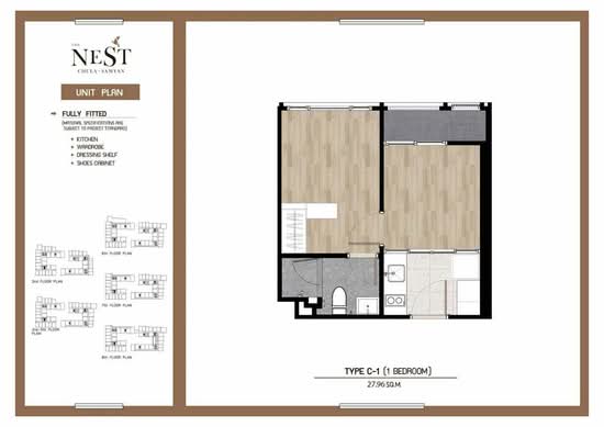 The Nest Chula-Samyan : เดอะ เนสท์ จุฬา-สามย่าน - Floor Plan