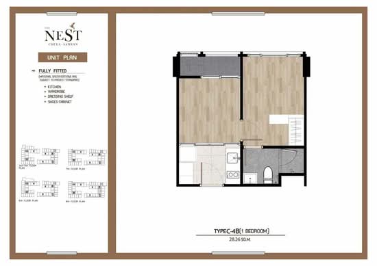 The Nest Chula-Samyan : เดอะ เนสท์ จุฬา-สามย่าน - Floor Plan