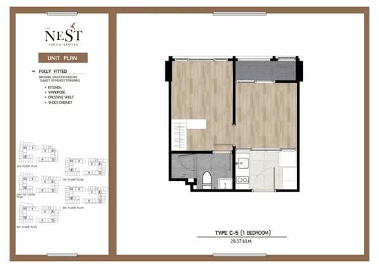 The Nest Chula-Samyan : เดอะ เนสท์ จุฬา-สามย่าน - Floor Plan