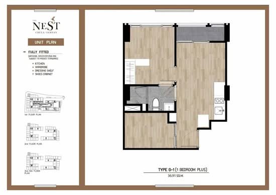 The Nest Chula-Samyan : เดอะ เนสท์ จุฬา-สามย่าน - Floor Plan