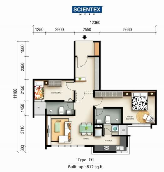 Meru Heights Residences @ Scientex Meru - Floor Plan - iProperty.com.my