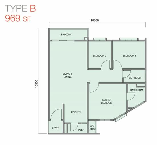 Zentro Residences Serviced Apartment - Floor Plan - iProperty.com.my