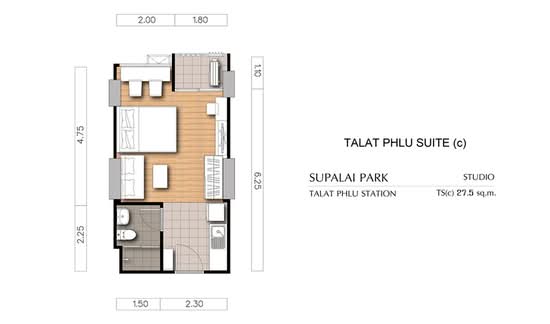 Supalai Park Talat Phlu Station : ศุภาลัย ปาร์ค สถานีตลาดพลู - Floor Plan