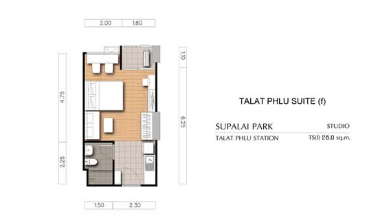Supalai Park Talat Phlu Station : ศุภาลัย ปาร์ค สถานีตลาดพลู - Floor Plan