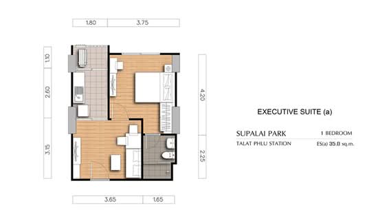Supalai Park Talat Phlu Station : ศุภาลัย ปาร์ค สถานีตลาดพลู - Floor Plan