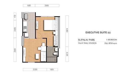 Supalai Park Talat Phlu Station : ศุภาลัย ปาร์ค สถานีตลาดพลู - Floor Plan