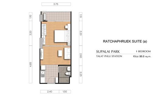 Supalai Park Talat Phlu Station : ศุภาลัย ปาร์ค สถานีตลาดพลู - Floor Plan