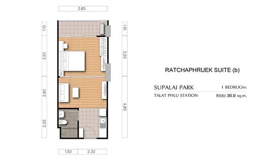 Supalai Park Talat Phlu Station : ศุภาลัย ปาร์ค สถานีตลาดพลู - Floor Plan