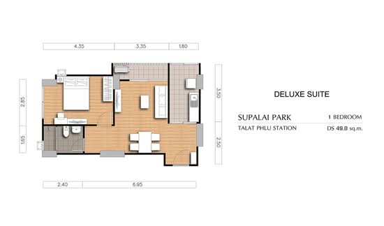 Supalai Park Talat Phlu Station : ศุภาลัย ปาร์ค สถานีตลาดพลู - Floor Plan