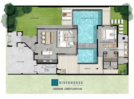 Riverhouse : ริเวอร์เฮ้าส์ - Floor Plan